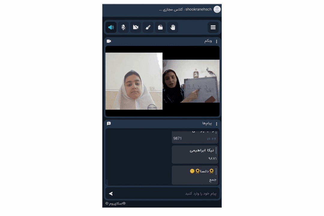کلاس انلاین ها در اسکای روم
